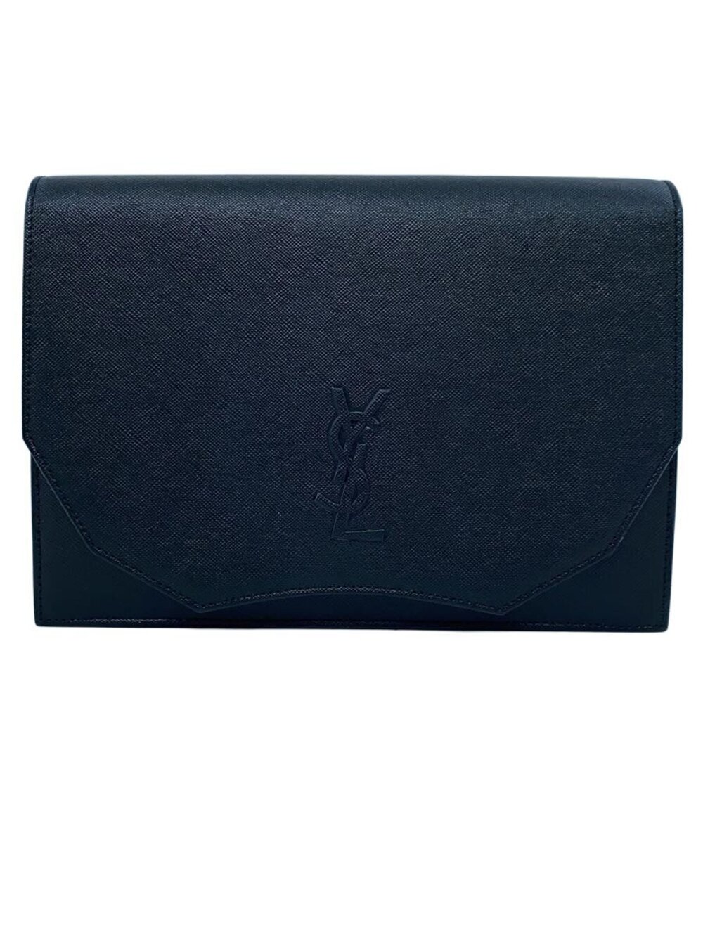 Saint Laurent Yves Big Clutch Bag Leather Black